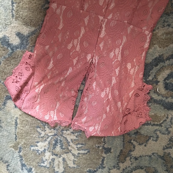 Francesca's geo pink v neck romper - Picture 8 of 9